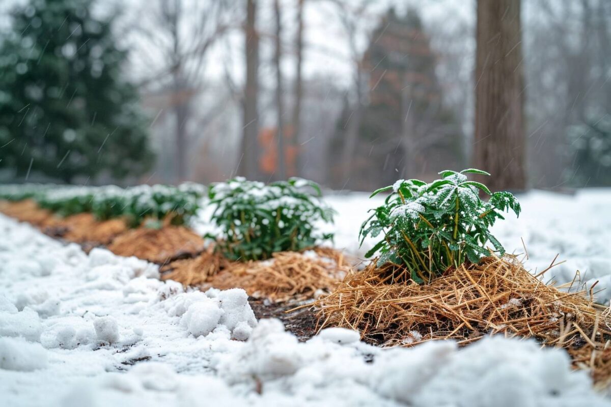 Comment protéger vos plantes du froid avec le paillage pour un jardin resplendissant cet hiver